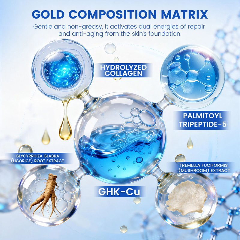 Ditong Blue Copper Peptide Facial Cream Anti Aging Repairing Skincare Face Moisturizer Anti Wrinkle Ghk-Cu Cream