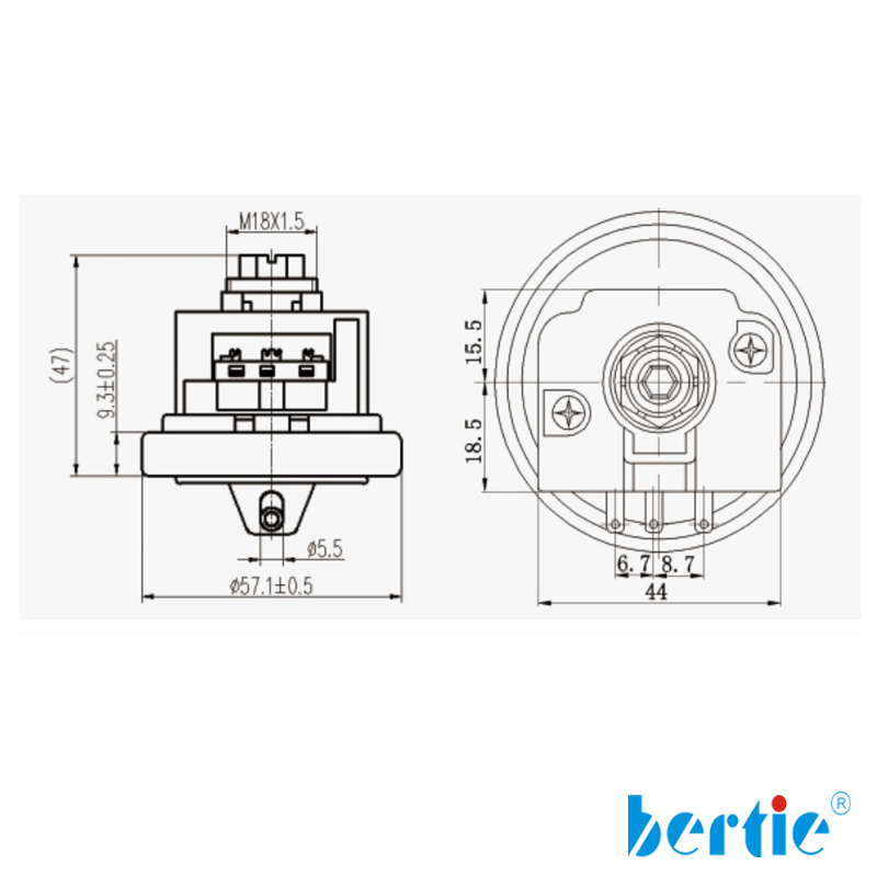 J60-220 Water Level Air Pressure Sensor for Midea Top Loading Washing Machine