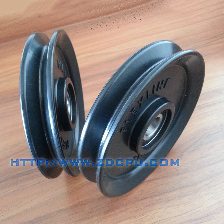 Non-Standard Customized Plastic Coated Bearing Wheel Drive Pulley with V-Groove