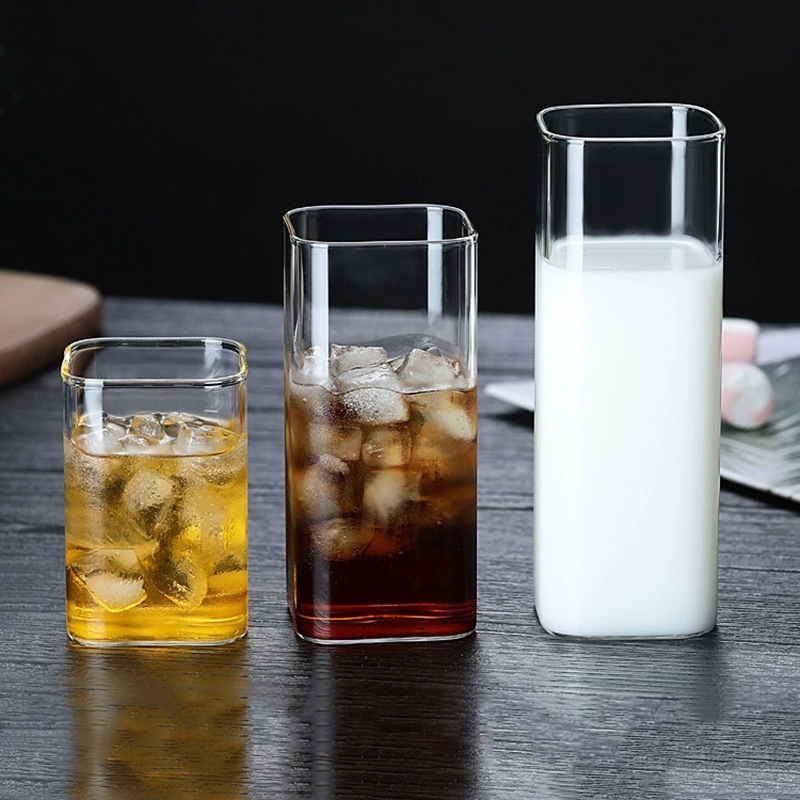 Long Drinking Glass Wine Cup with Stemless and Regular Design Wholesale Supplies Wine Glass Liquor Cocktail Tumbler Clear Glass Mug Goblet Fruit Juice Milk Tea