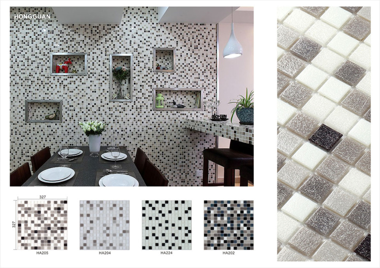 Стеклянная мозаика для бассейна 20x20 мм