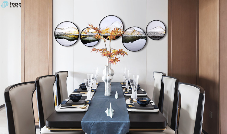 500mm Decorative Chinese Modern Circle Landscape Painting (MR-YB6-2051D)