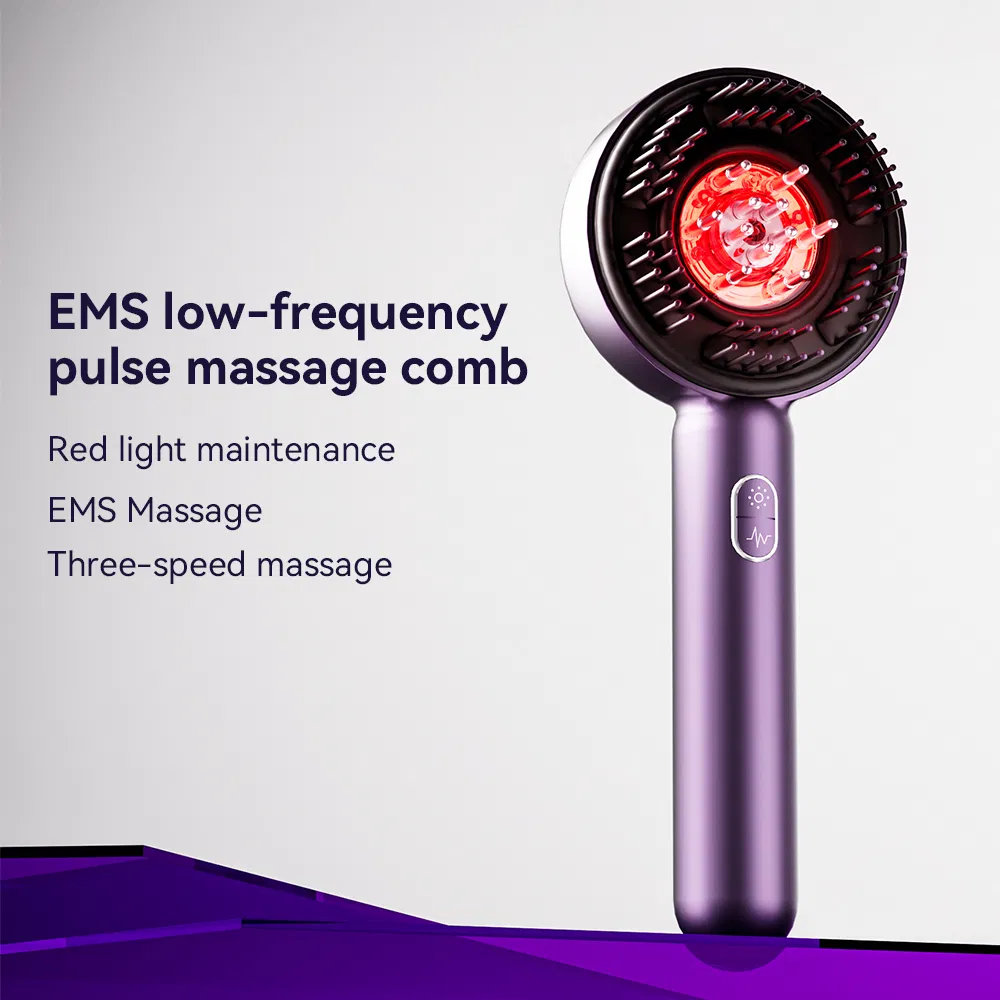 Умный массажер для головы с вибрацией и красным светом