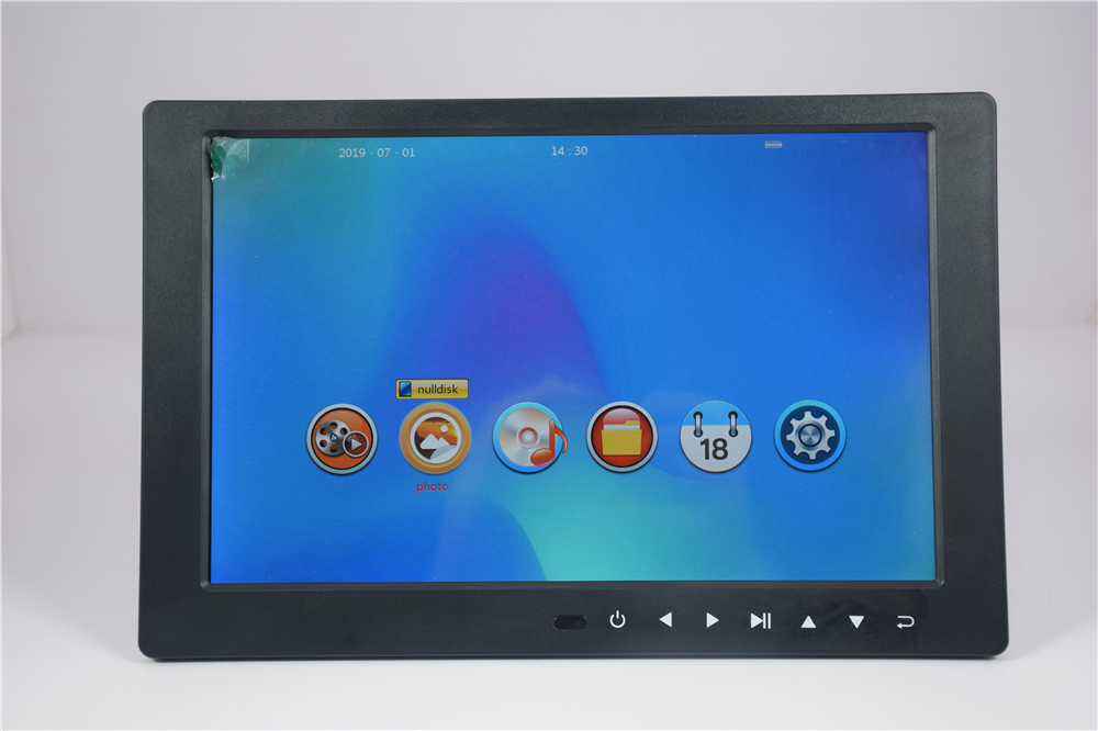 10.1 Inch Front Touch Button Advertising Display Picture Music Video Player