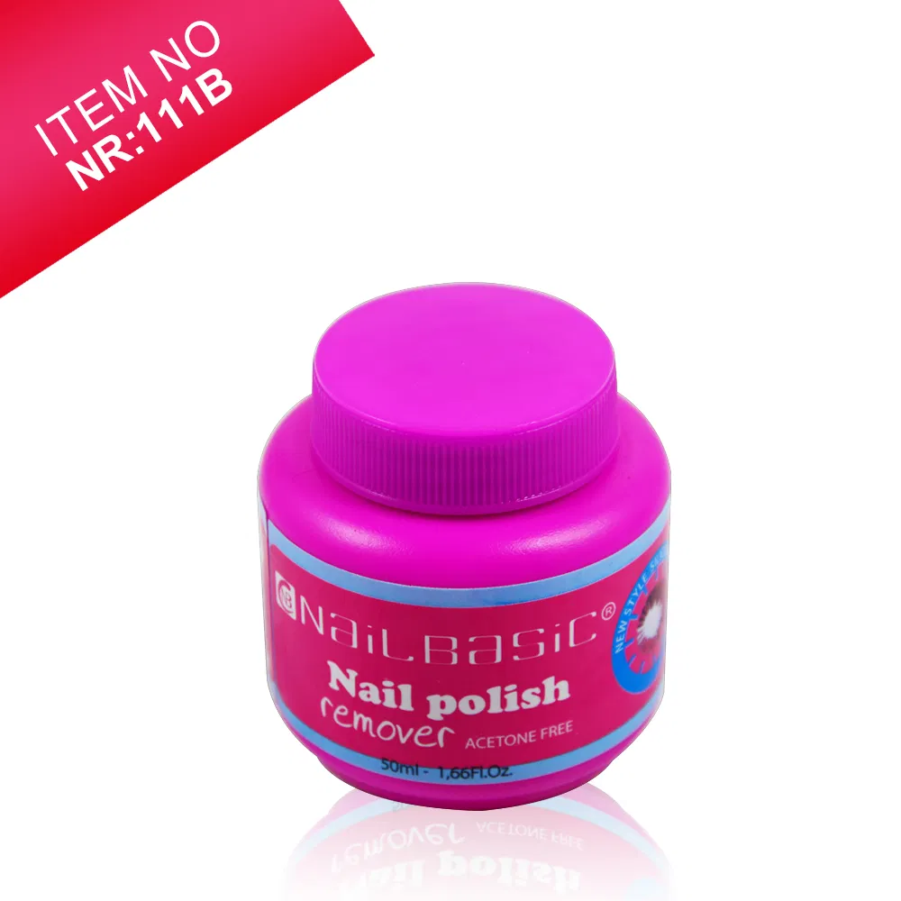 Private Label Acetone Free Nail Polish Remover Fruit Flavor Nail Polish Cleaning with Silicone Brush