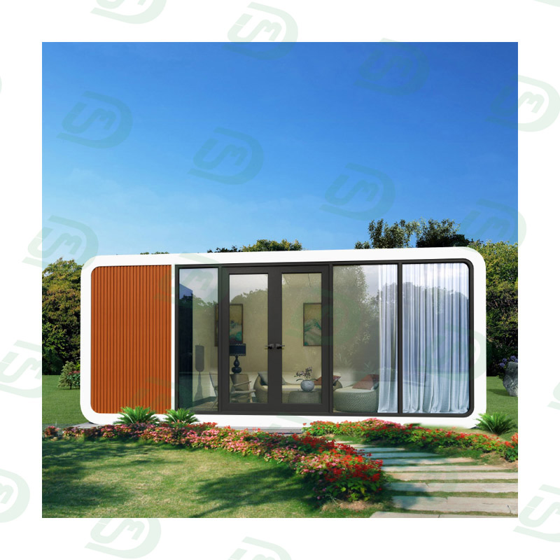 Outdoor Customized Fast Install Cabin Luxury Mini Working Apple Pod Prefab House Hotel with Furnisher