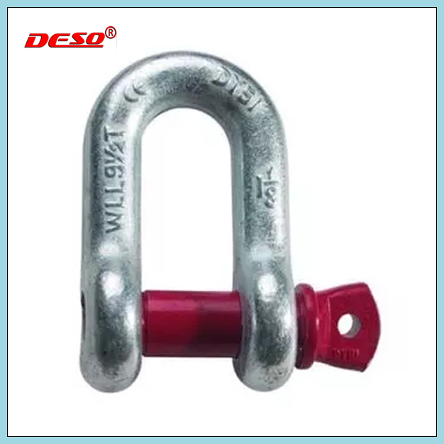 Marine Hardware Galvanized Steel Screw Pin D Shackle G210