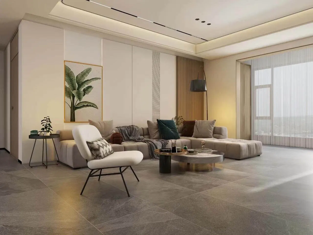 Lightweight Eco-Friendly Sandstone Floor Tile - Water Proof and Fire Proof Tile