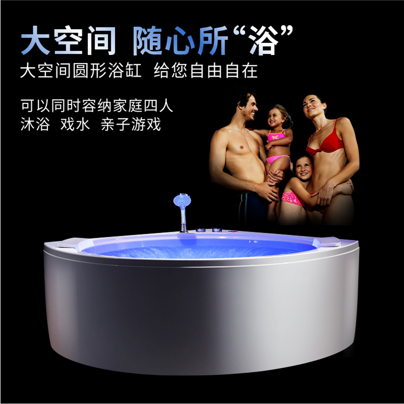 Wholesale Bathroom Furniture Sanitary Wares New Acrylic Free Standing Corner Bathtub SPA Massage Bathtub