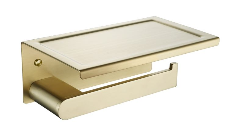 Мыльница настенная круглая золотая из нержавеющей стали 304