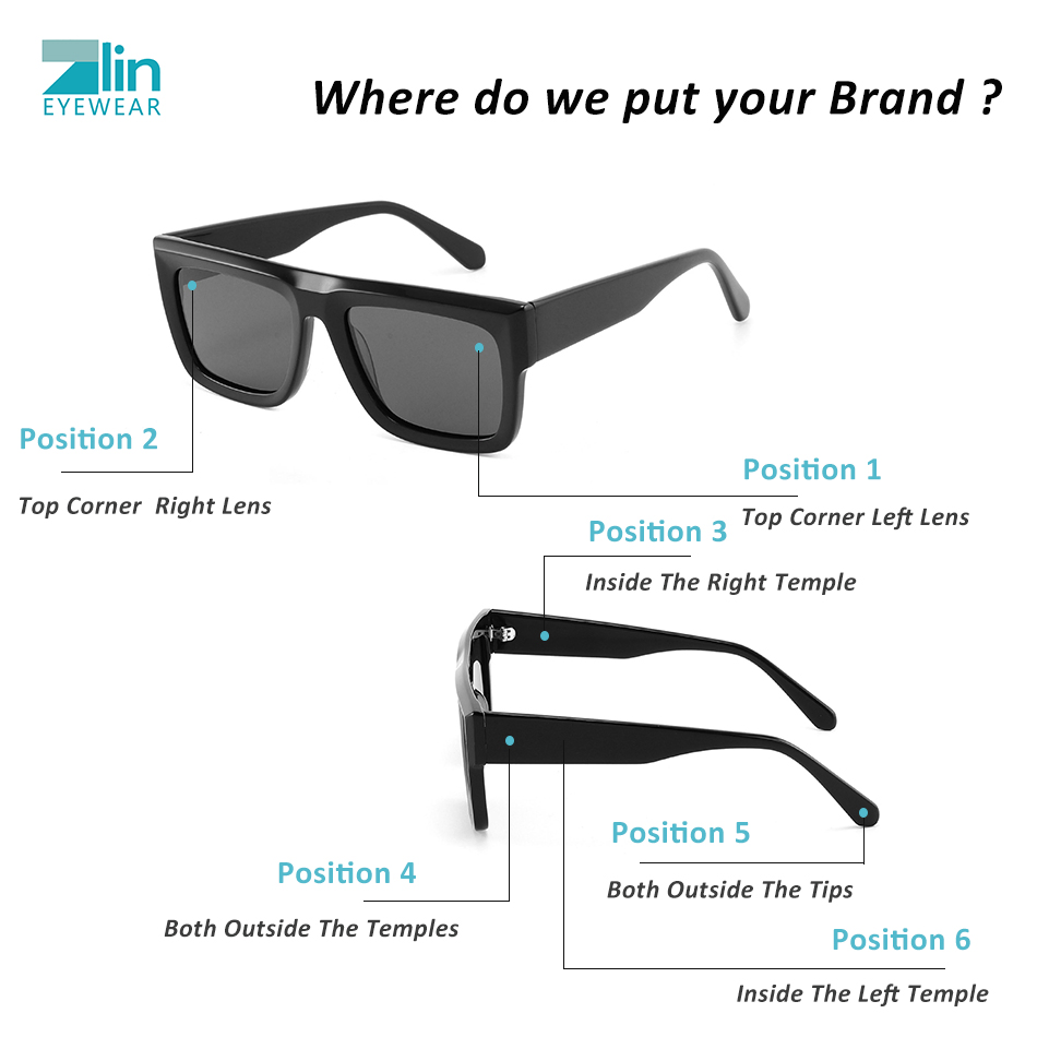 Zlin 2025 Fashion Square Acetate Sunglasses High Quality for Man Woman Unisex Sunshade Sun Protection UV400 Protected