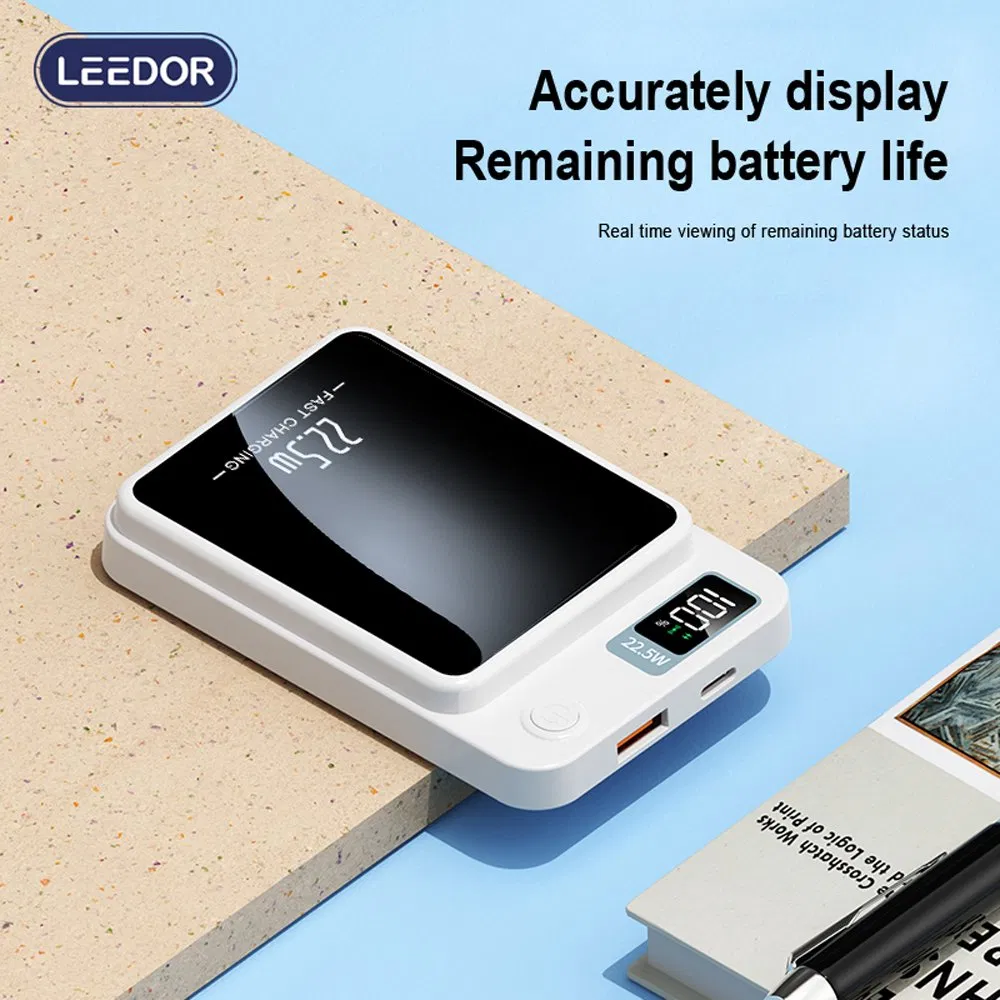 Leedor Magnetic Fast Charging Power Bank 22.5W Wired + 15W Wireless