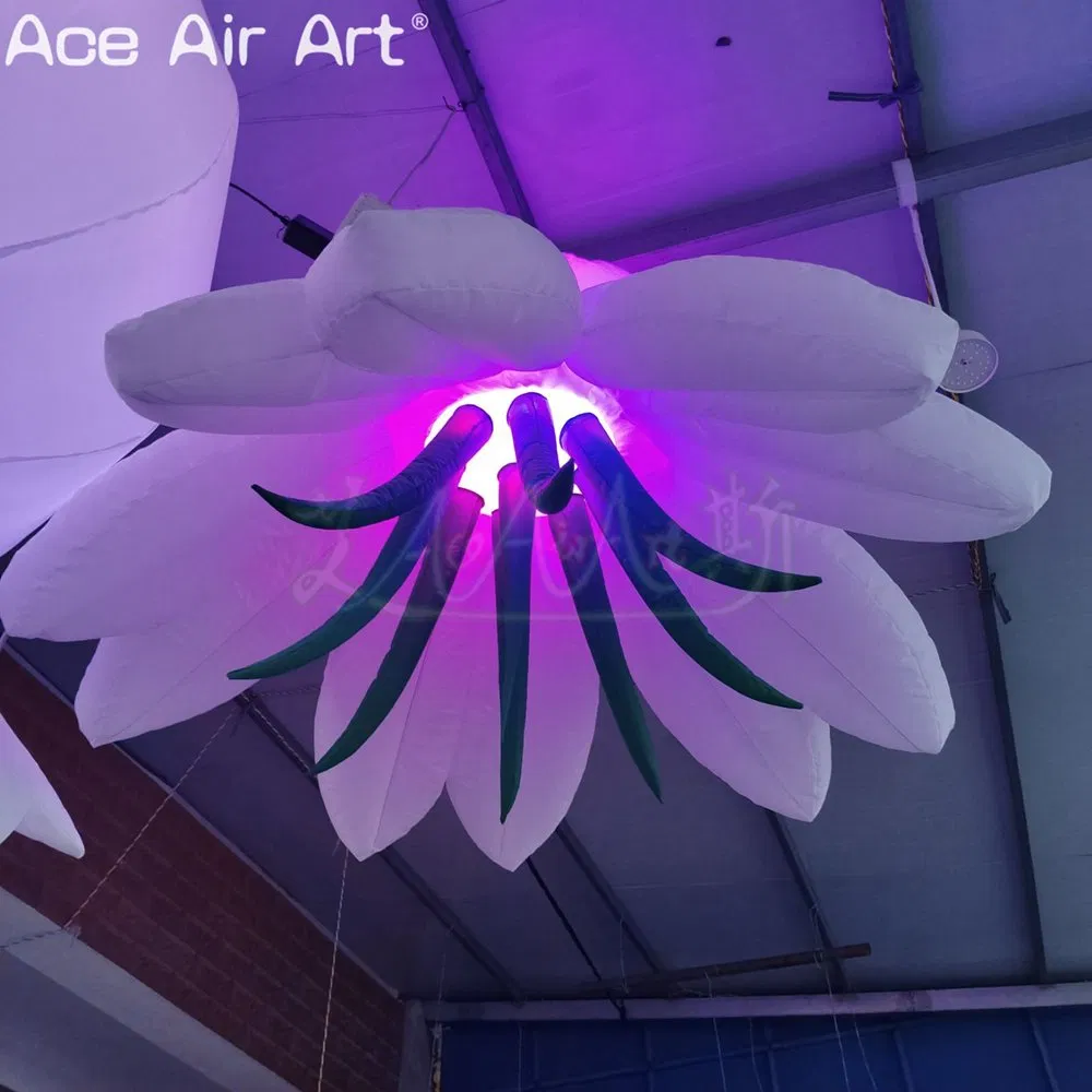 Hanging Inflatable Stage Flowers Outdoor Campground Decoration Inflatable Ceiling Flowers for Wedding or Mall