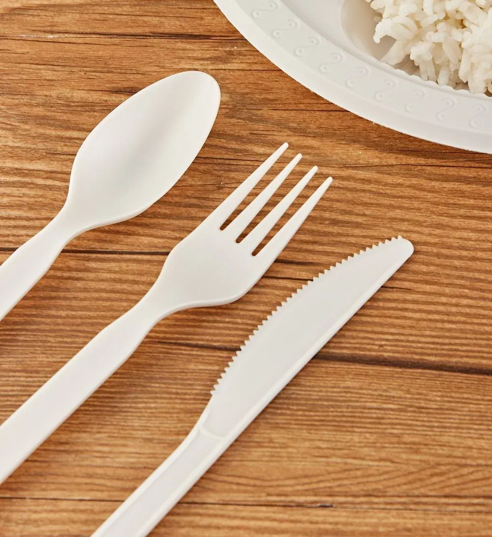 Disposable PLA Cutlery Set Cpla Utensils Biodegradable Tableware Spoons Forks and Knives