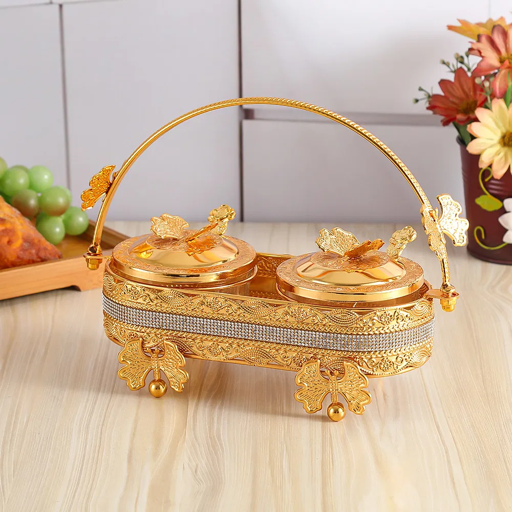 Kitchen Equipment Golden Nordic Fruit Storage for Home Living Room Tray