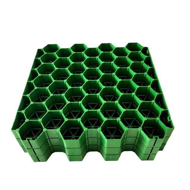 Plastic Grass Grid Polymer HDPE Geocell Grass Paver Concrete