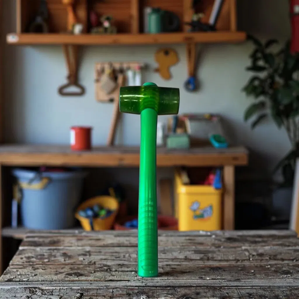 Professional Rubber Mallet Hammer with Plastic Handle for Tile Installation & Floor Leveling