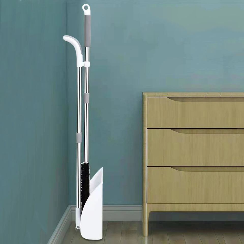 Household Soft Hair Floor Cleaning Extend Long Broom Handle Windproof Household Dustpan