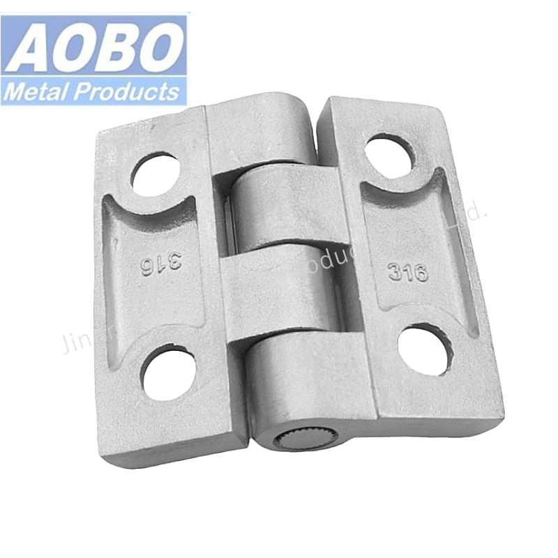 Stainless Steel 60X60mm Distribution Cabinet Door SS316 Thickened Open Die Casting Flat Hinge with Holes Countersunk Screw M6 for Electrical Cabinet