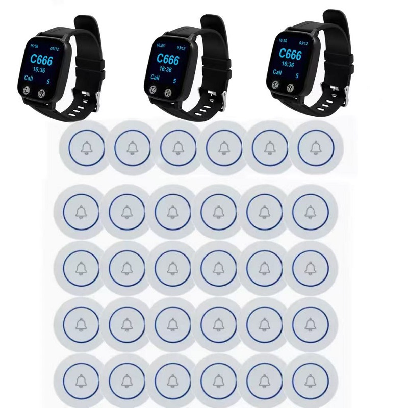 Catel Waiter Calling System 30 Buttons 3 Watchesfor Hotel