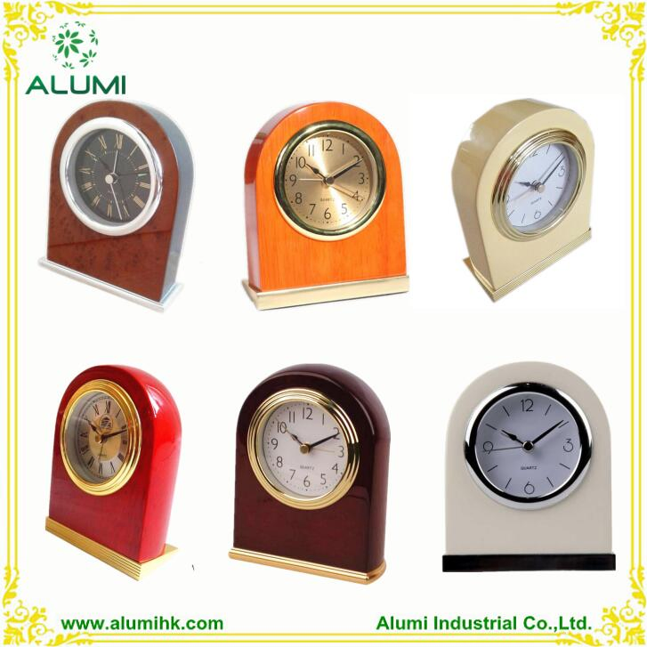 Alumi Table Wooden Alarm Clock for Hotel