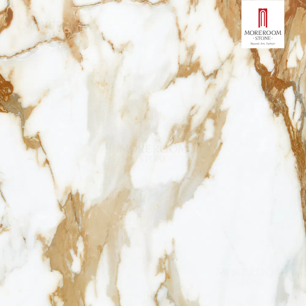 Sintered Stone Calacatta Gold Marble Slab for Luxury Kitchen Island Countertops
