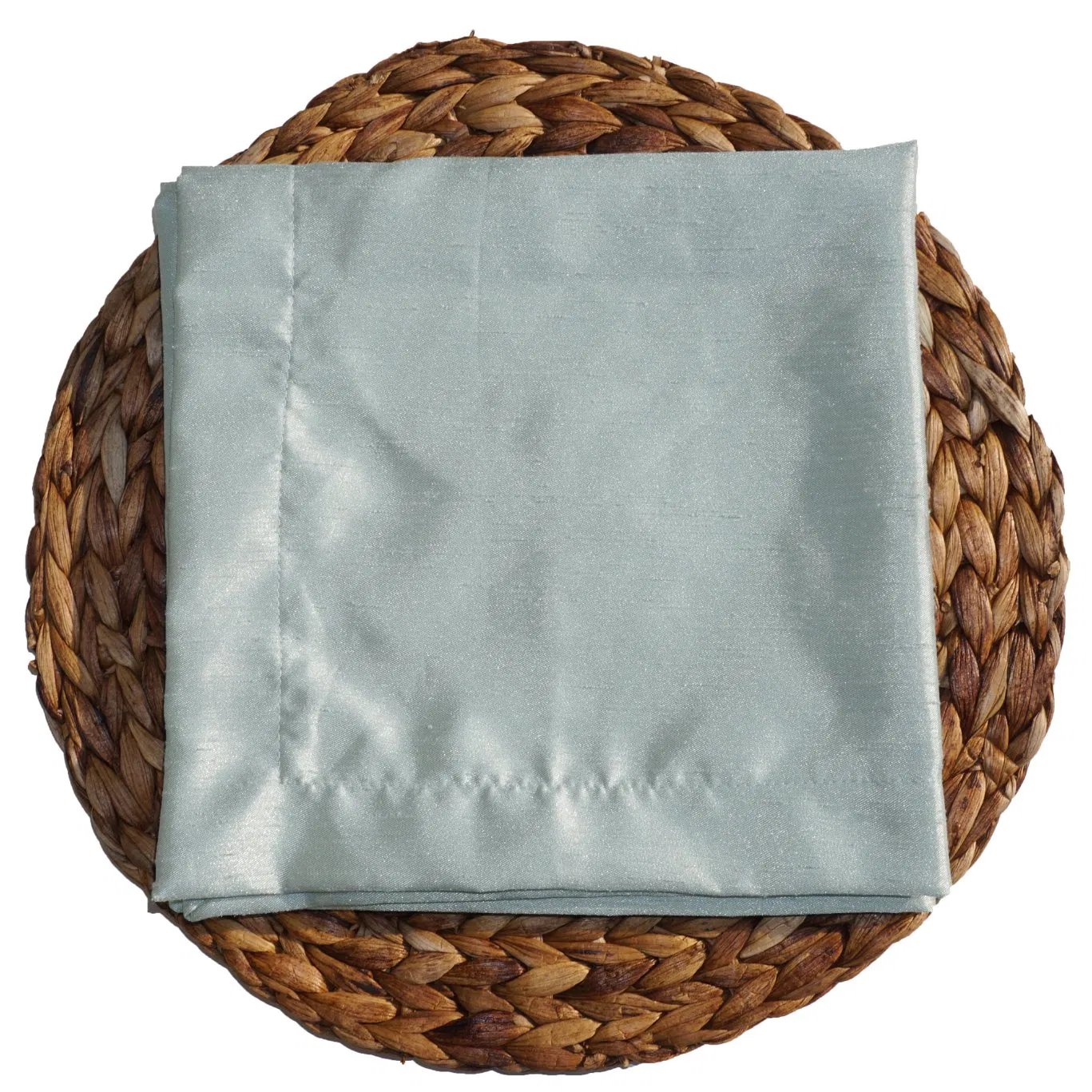Azure Luxurious Slub Satin Fabric Collection for Table Lined Napkins