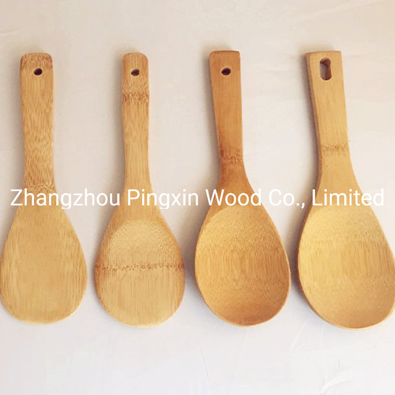 Bamboo Rice Service Spoon Bamboo Spoon Cooking Set with Hole