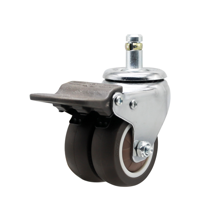 Low Price Zhongshan Double Affordable Wheel Lightweight Castor TPR Wheels Furniture Caster