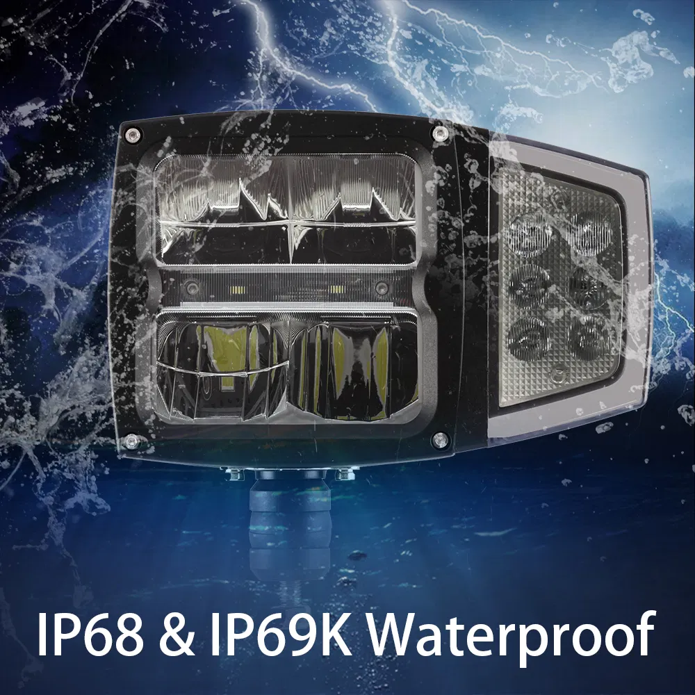 LED фара для грузовика DOT Emark R112 с подогревом