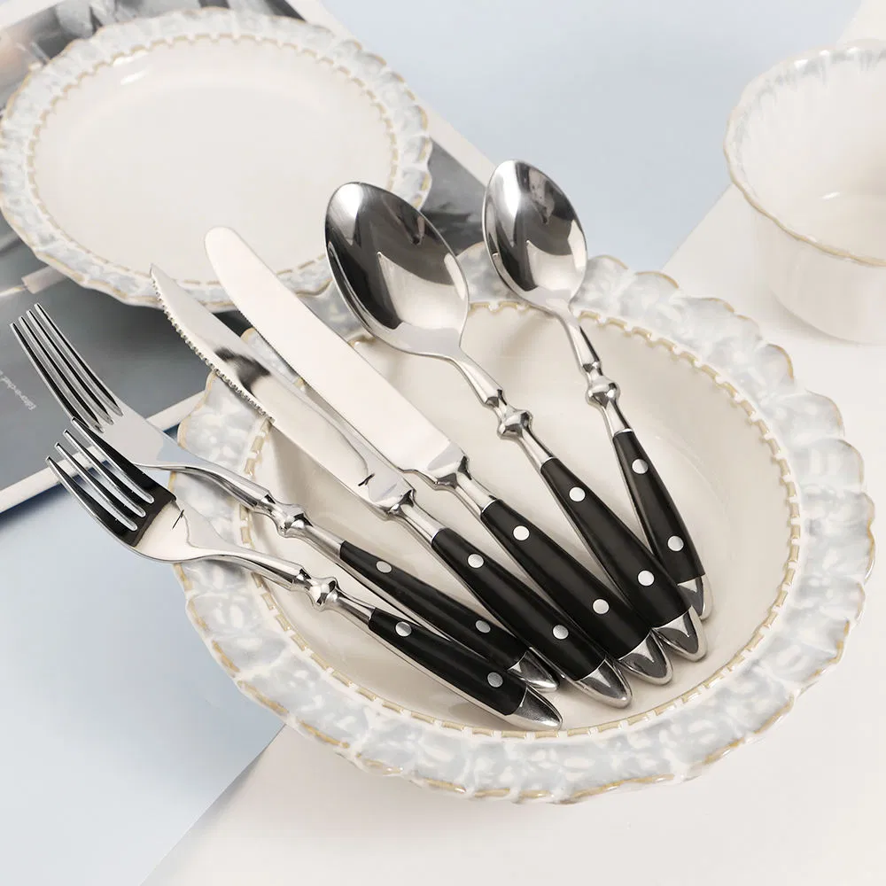 Tableware with Bakelite Handle Stainless Steel Flatware Spoon Fork Knife Silverware Set
