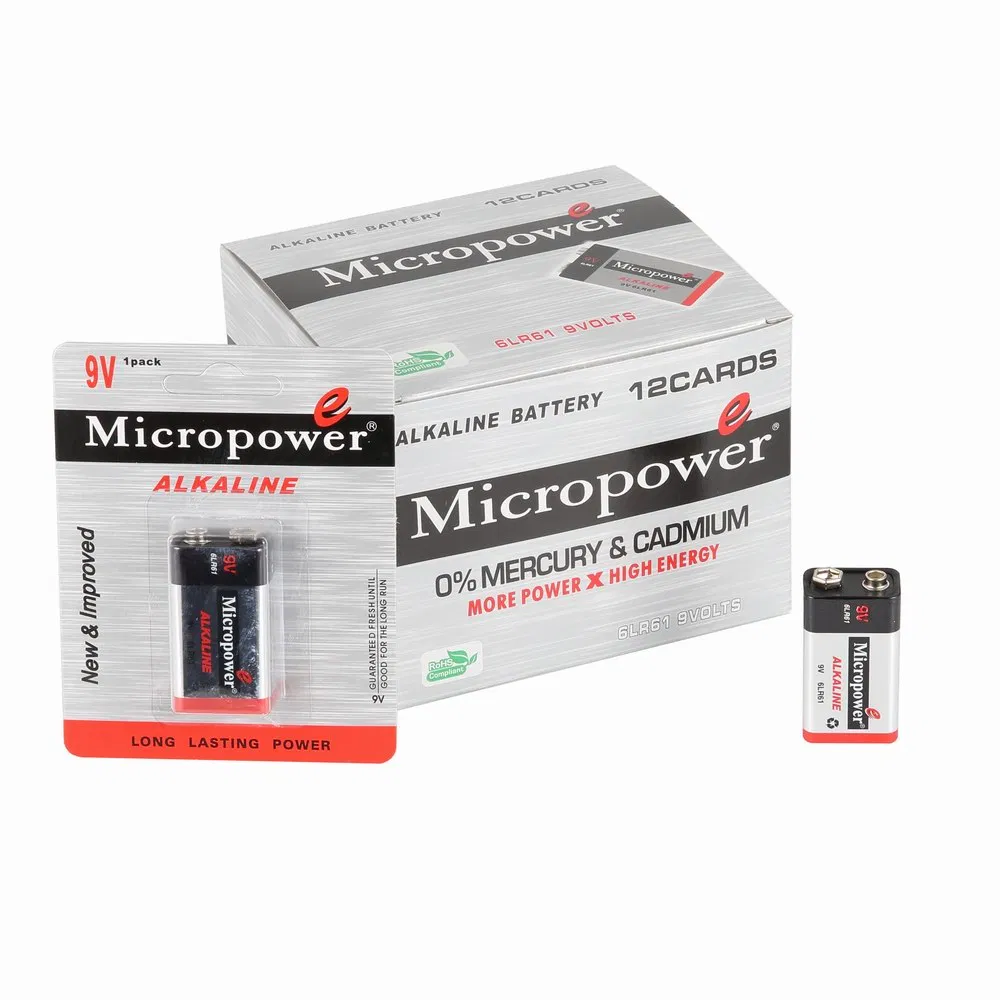 Wholesale 9V 6lr61 006p 9V Alkaline Dry Battery for Multimeter