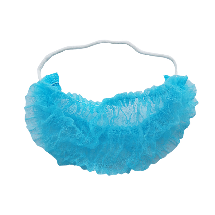 Food Factory Nonwoven Disposable PP Non Woven Mesh Machine Made Beard Hair Covers Critical Restraints Stockinette Beard Nets Beard Mask Cover with Head Elastic