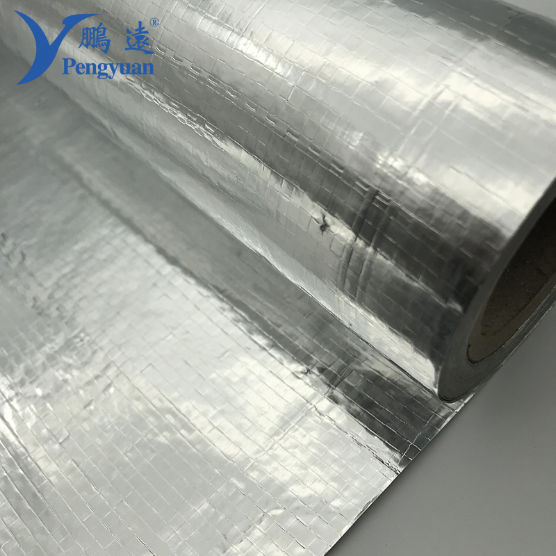 Single Sided Reflective Metallized Woven Fabric Heat Thermal Insulation Material for Building
