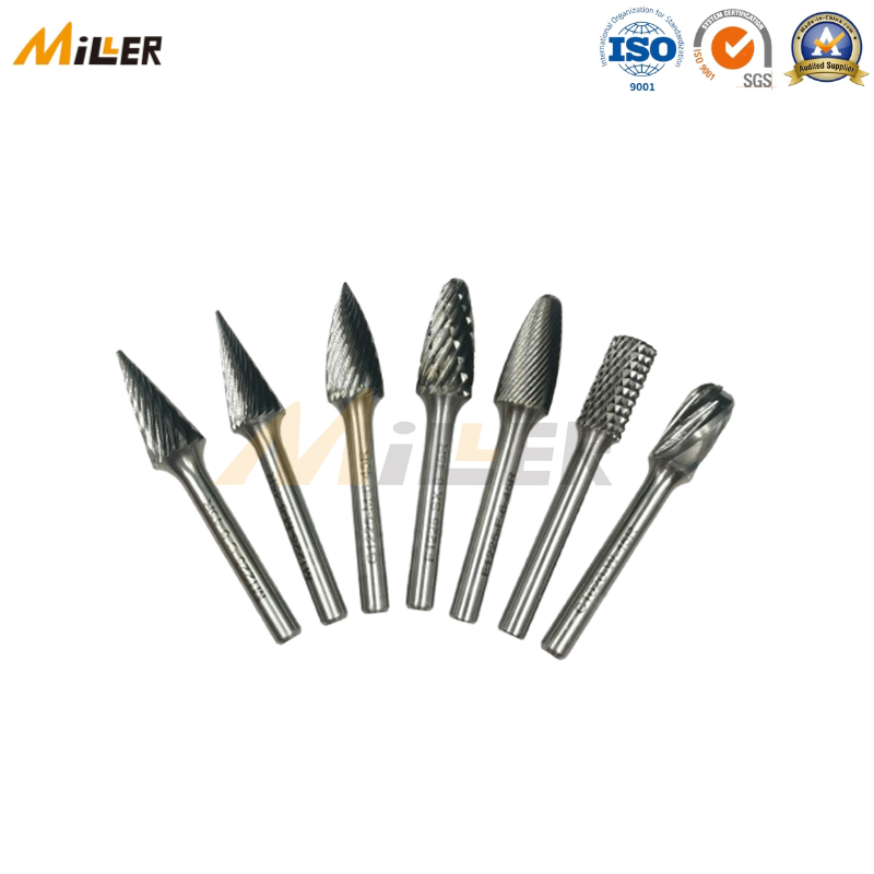 Набор фрез концевых твердосплавных, 5 шт, 1/4'' хвостовик