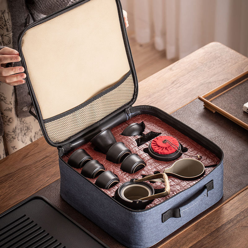 Керамический чайный сервиз для дома и путешествий