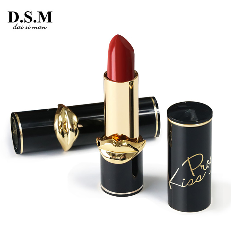 Dsm Waterproof Cosmetics 6 Color Red Lip Stick Women Lipstick