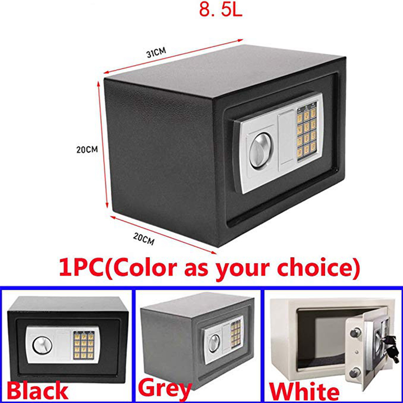 8.5L Lock Box Waterproof Fireproof Security Safe with Digital Keypad
