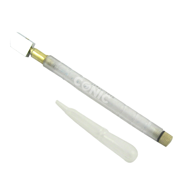 Oil Feed Bottle Style Glass Cutter with Tungsten Carbide Cutting Wheel