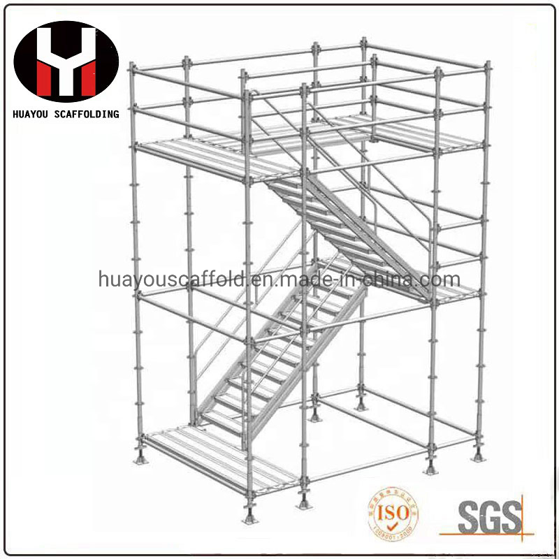 Q195 Pre-Galvanized Scaffolding Step Ladder Steel Monkey Ladder Scaffold Staircase for Frame System