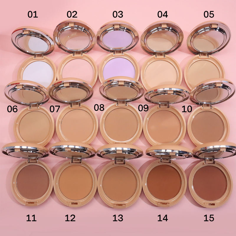 Vegan Matte Finished Setting Powder Long Lasting Oil Control Face Matte Contour Bronzer Pressed Compact Powder