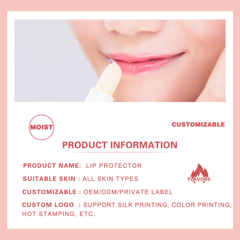 Stock Custom Logo Natural Organic Moisturizing Fruity Lip Balm