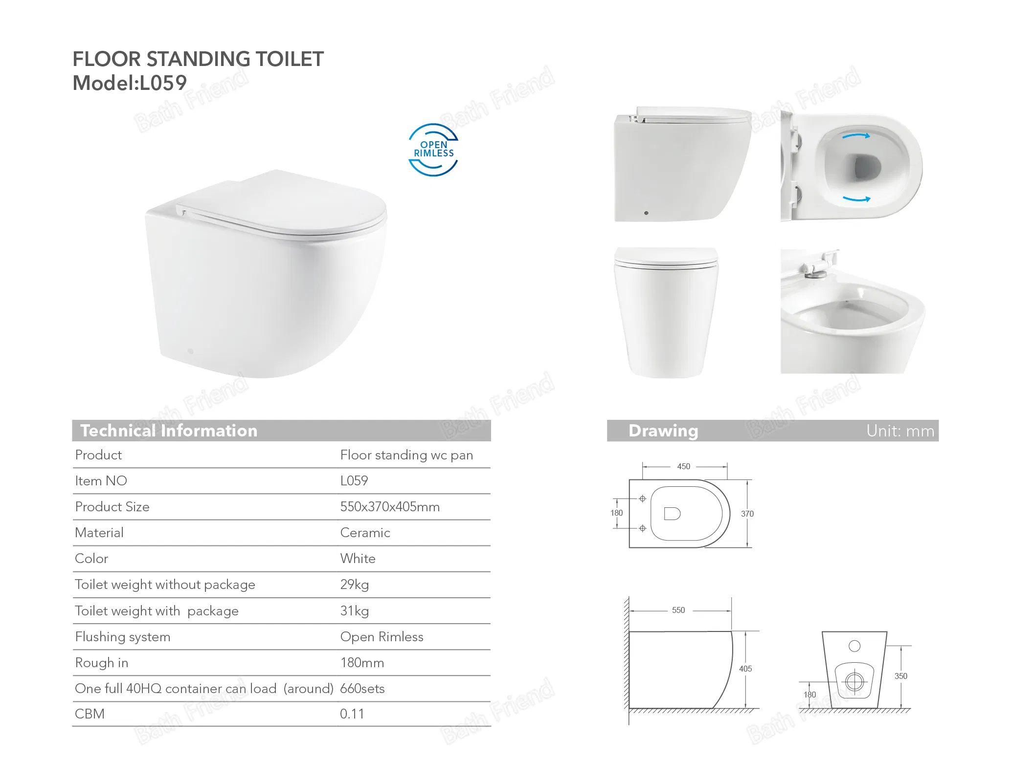 Chaozhou Factory Directly Wc Bathroom One Piece Bidet Seat Floor Stand Woman Wash Ceramic Bidet