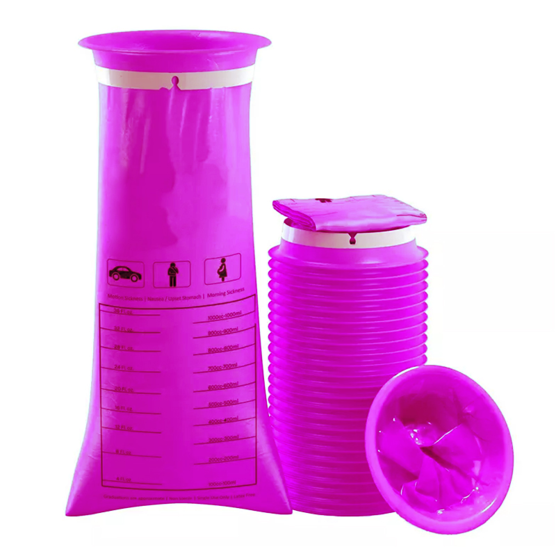 Custom Disposable LDPE Emesis Bags Hospital Medical Sickness Vomit Bags