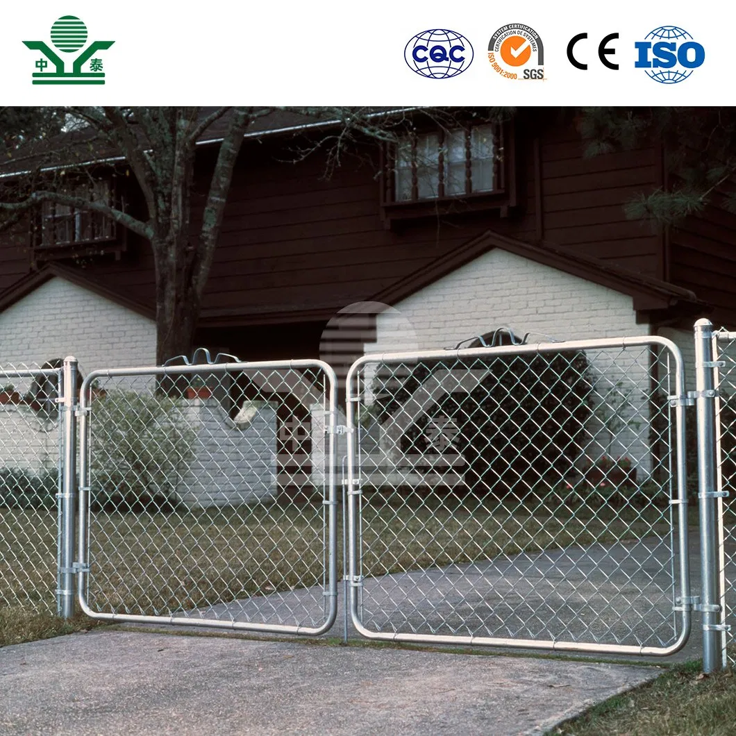 Zhongtai Diamond Chain Link Fence China Manufacturing Galvanized Steel Stadium Chain Link Fence 45mm X 45mm 5FT Stadium Chain Link Fence