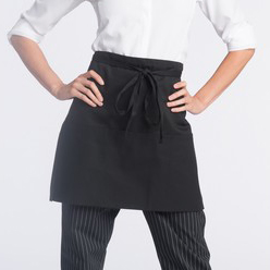 Two Patch Pockets 19 Inch Waiter Waitress Bistro Half Waist Server Aprons
