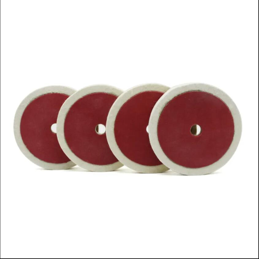 7 inch 180mm Wool Felt Polishing wheel Buffing Wheel with red vulcanized support for polishing Marble stone