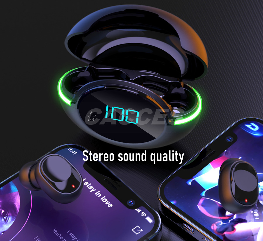 Earbuds in Ear Headphones with Build-in Noise Isolating Earphones Deep Bass Case Ear Buds Newest 5.3 Bluetooth Everyday Earbuds HiFi Stereo Light Weight Microph