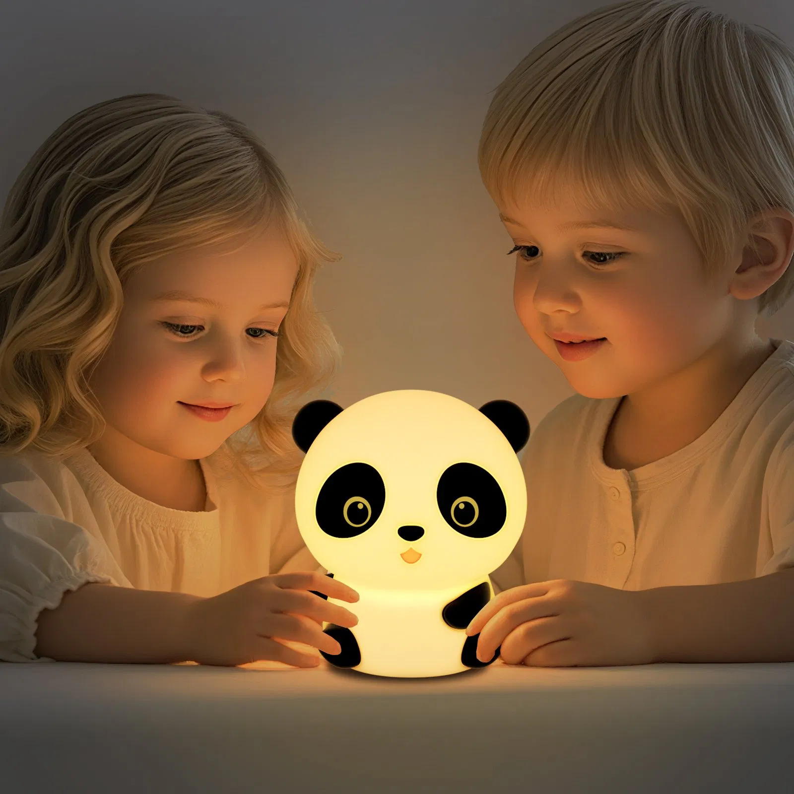 Силиконовая лампа Panda 117, мягкий ночник с таймером