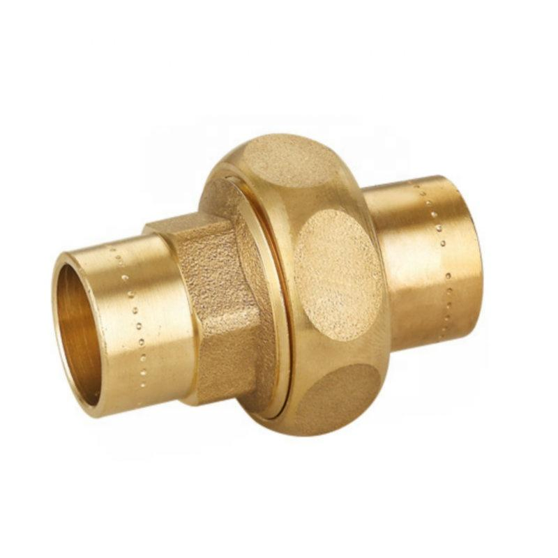 Male Brass Solder Fitting Straight Union with Metal Sealed